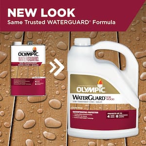 WaterGuard 1 gal. Acorn Brown Semi-Transparent Exterior Wood Stain and Sealer