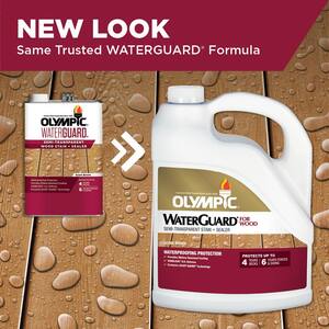 WaterGuard 1 gal. Acorn Brown Semi-Transparent Exterior Wood Stain and Sealer