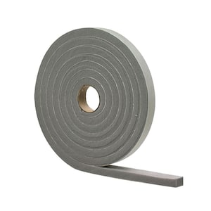 1/2 in. x 10 ft. Gray High-Density PVC Foam Weatherstrip Tape