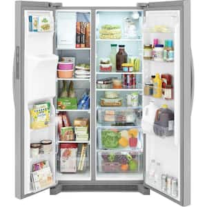 36.1 in. 22.3 cu. ft. Counter Depth Side-by-Side Refrigerator in Stainless Steel