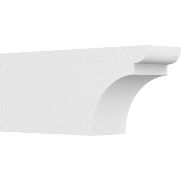 Ekena Millwork 6 in. x 10 in. x 24 in. Yorktown PVC Rafter Tail Brace