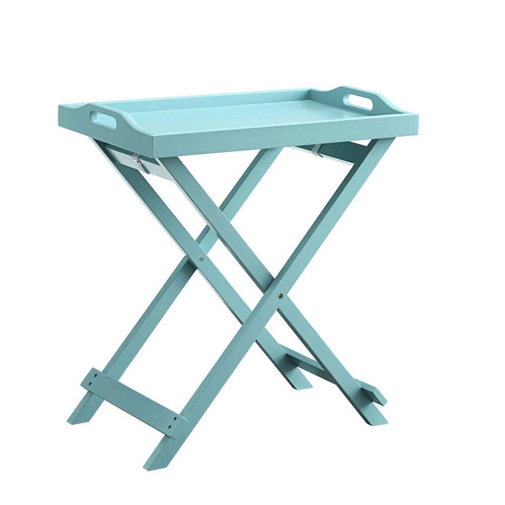 Sea Foam 22" Contemporary MDF Folding Tray Table