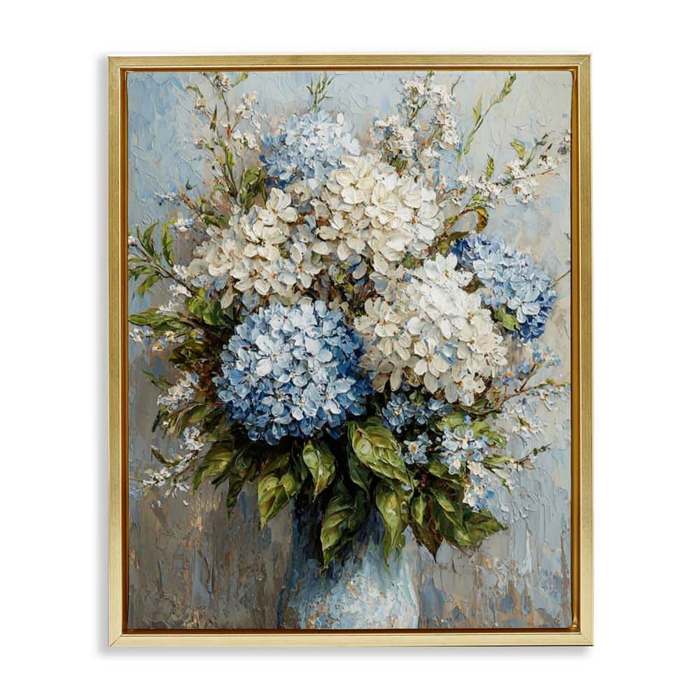 Muted Classic Hydrangeas by Franklyn Gregory Gold Floater Frame Nature Graphic Art Print 31 in. x 25 in. price history on PriceWatchPro
