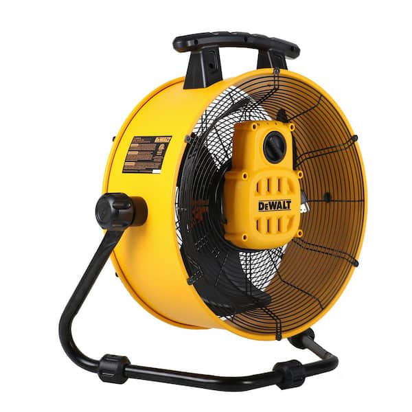DEWALT 18 in. Yellow 3-Speed Heavy-Duty Drum Fan with 6 ft