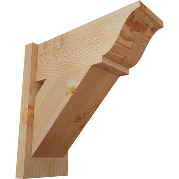 Ekena Millwork 8 in. x 18 in. x 18 in. Traditional Smooth Douglas Fir Outlooker