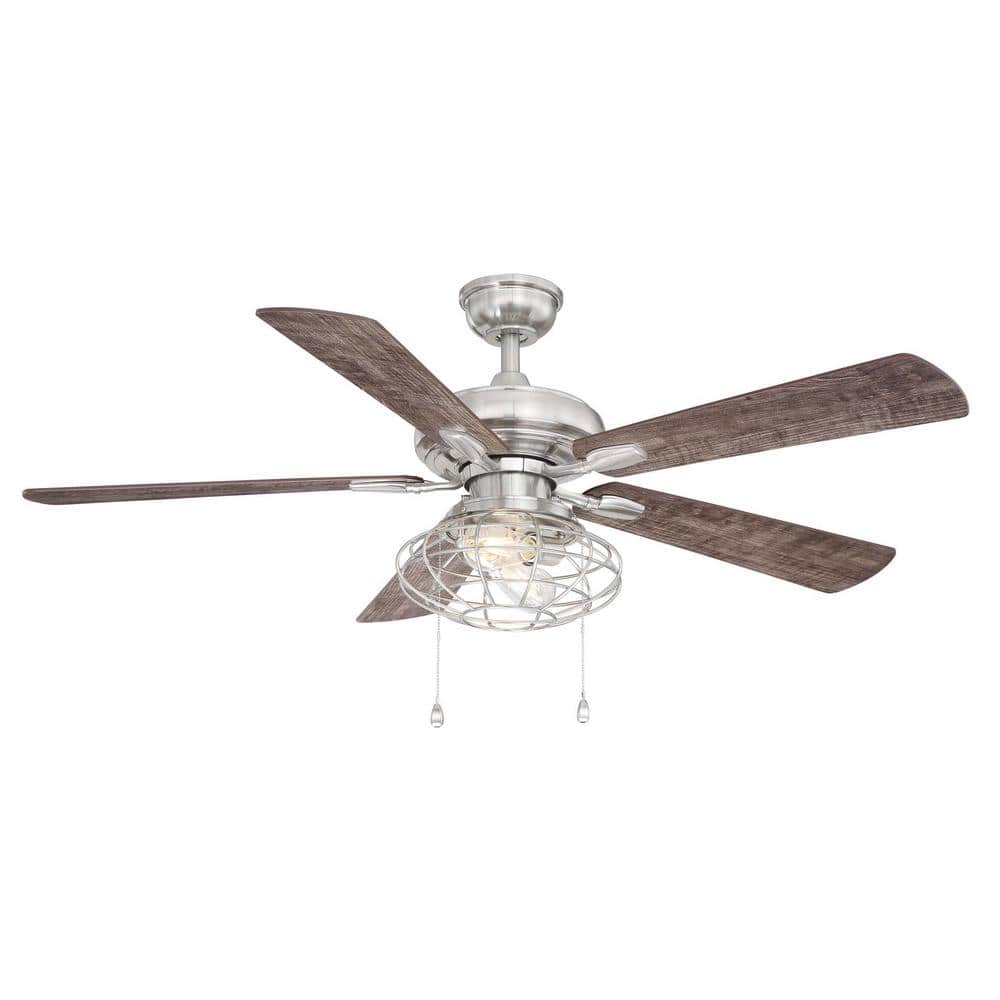 Brushed Nickel for sale online LED Ceiling Fan Home Decorators Petersford 14425 52 in 