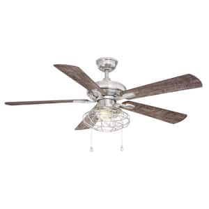 LED Brushed Nickel Ceiling Fan Home Decorators Collection Wilmington 52 in 