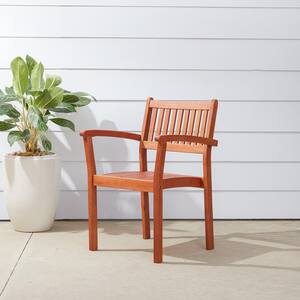 Malibu Stacking Wood Outdoor Dining Chair (2-Pack)