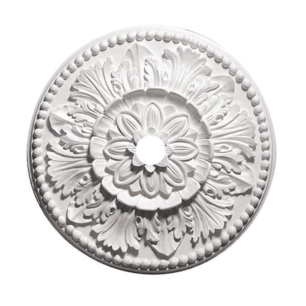 Focal Point 24 In Grecian Leaves White Primed Polyurethane Ceiling Medallion 80324 Focal Point 24 In Grecian Leaves White, Wood Ceiling Medallions Home Depot