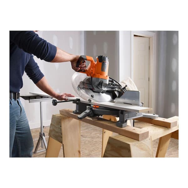 RIDGID 15 Amp 10 in. Dual Bevel Miter Saw R4112 - The Home Depot