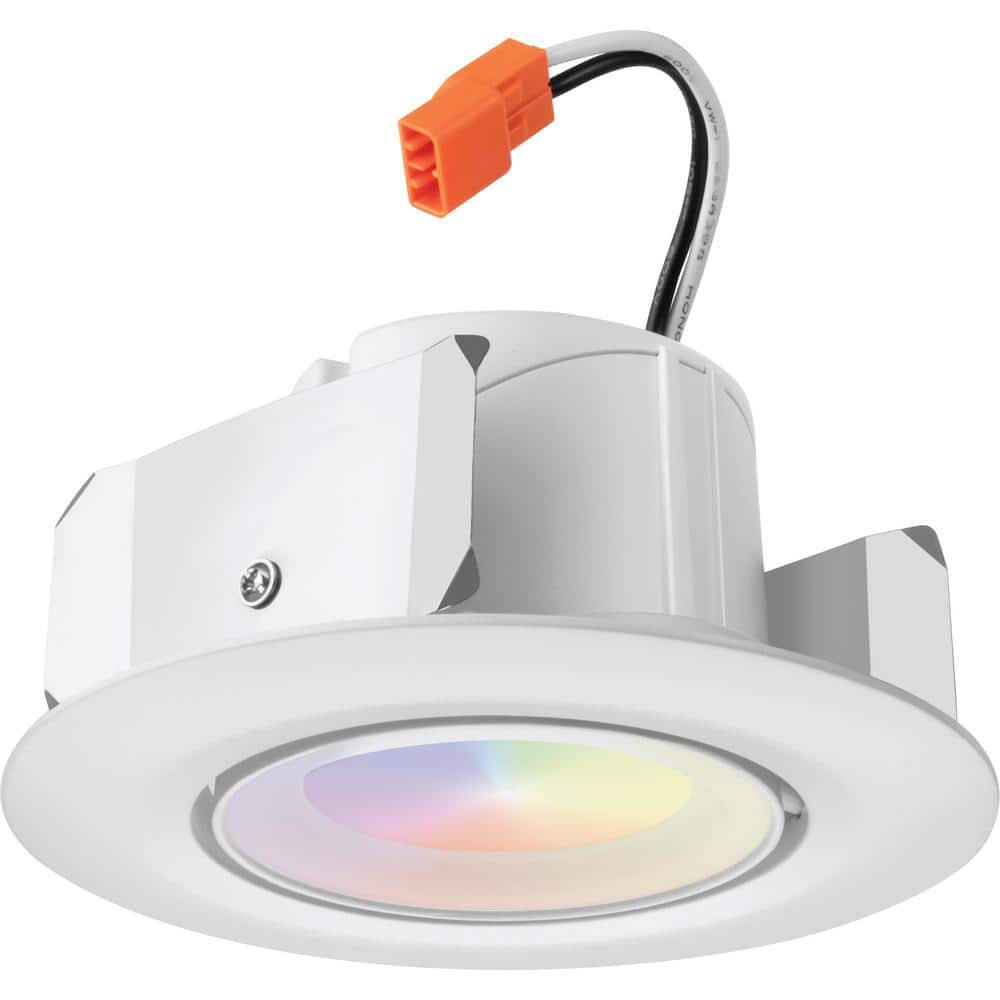 4-Inch White Dimmable LED Recessed Lighting Kit with Smart Control