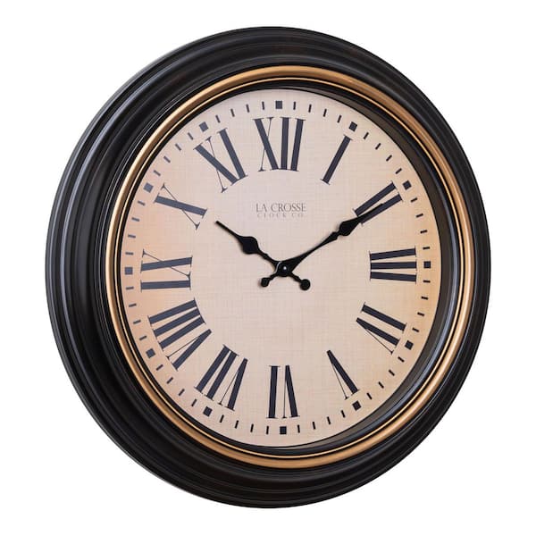 La Crosse Technology 18 in. Traditions Antique Brown Quartz Analog