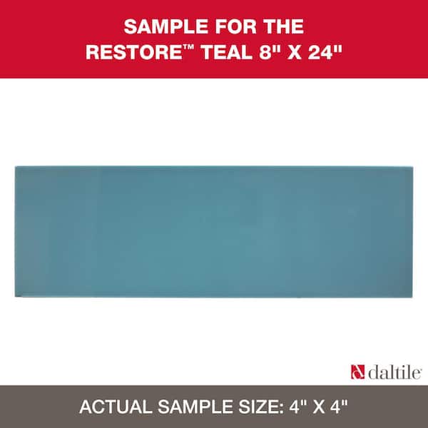 Daltile Restore Teal 4 in. x 4 in. Glazed Ceramic Sample Tile