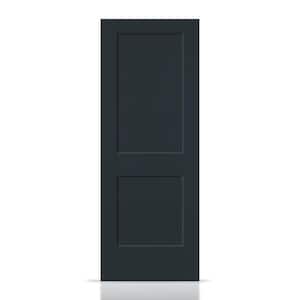 30 in. x 80 in. Charcoal Gray Painted MDF Solid Core 2 Panel Shaker Interior Slab Door
