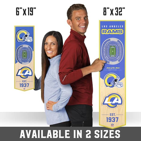 8' x 32' NFL Los Angeles Rams 3D Stadium Banner