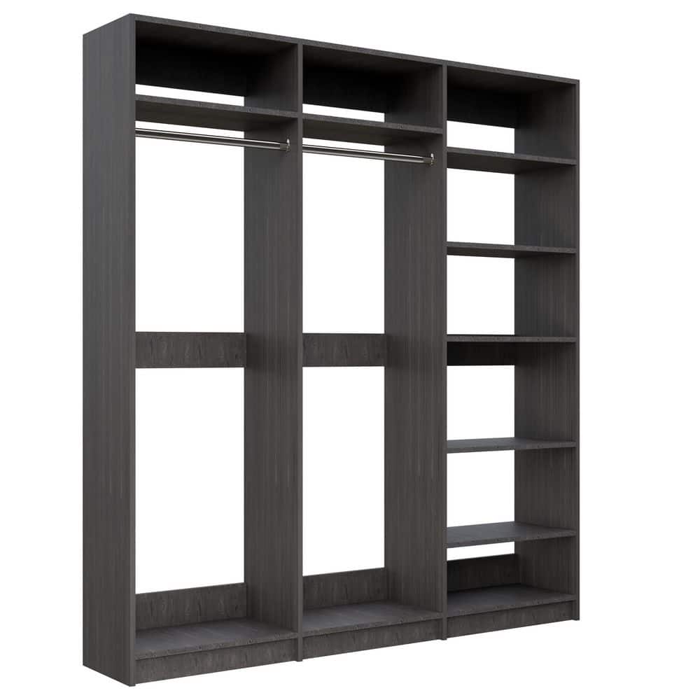 Alto Laundry Room 72 in. W Grey 2 Tall Hang and-Shelf Tower 13-Shelf Wood Closet System price history on PriceWatchPro