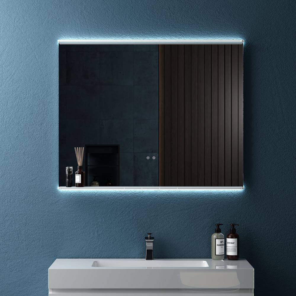 INSTER LENTO 40 in. W x 32 in. H Rectangular Frameless Wall Mount Defog Bathroom Vanity Mirror