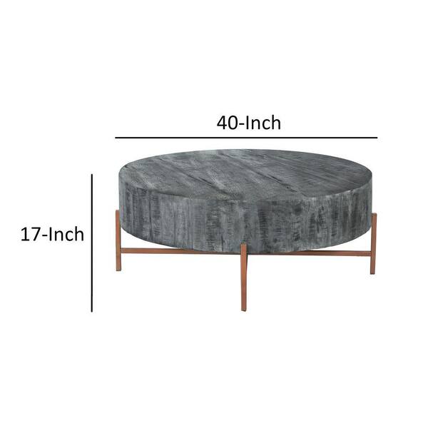 40 round wood coffee table