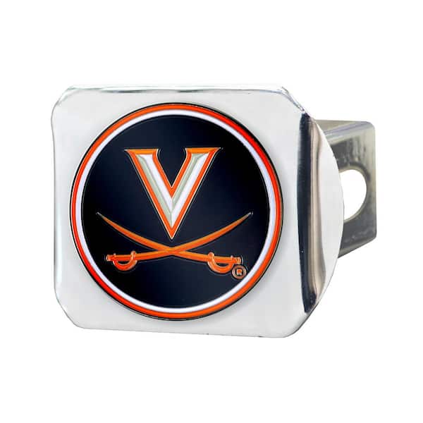 FANMATS NCAA University of Virginia Color Emblem on Chrome Hitch Cover