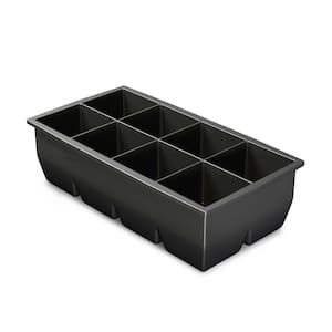 8 Cube Silicone Ice Cube Tray - Makes 8 Large 2 in. x 2 in. Cubes for Beverages - BPA Free