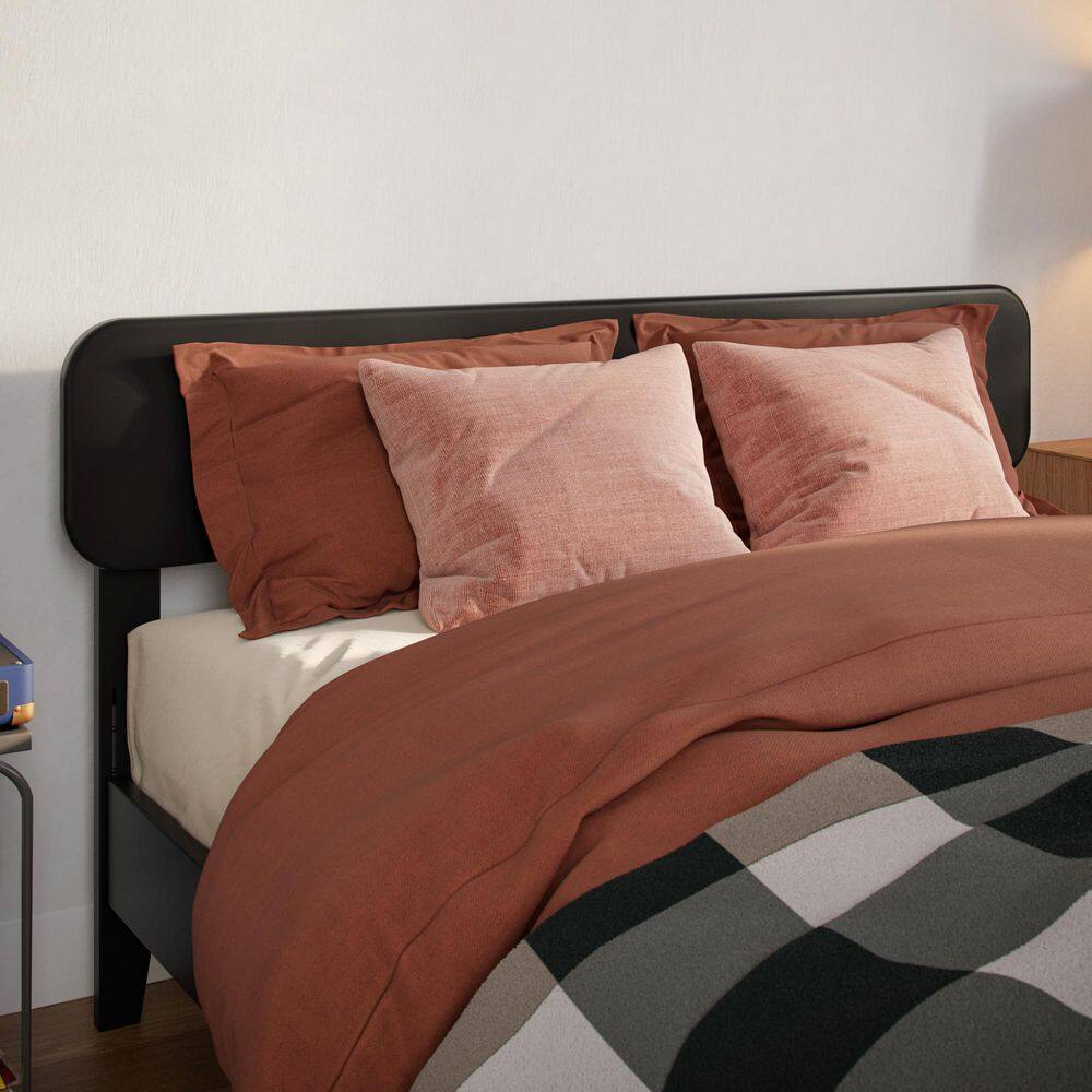 Florence Light Toffee Natural Bronze Solid Wood Frame King Low Profile Platform Bed - thumbnail 6