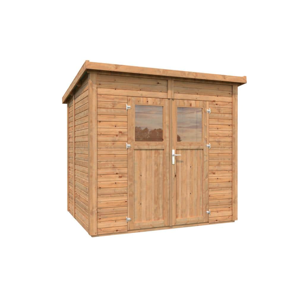 8 ft. x 6 ft. Nordic Spruce Wooden Lean-To Storage Shed with Double Doors