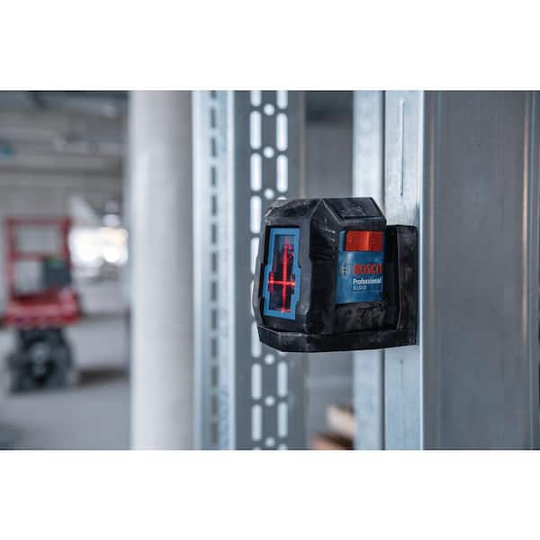 Bosch - 50 ft. Dual Power Battery Red Beam Self-Leveling Cross-Line Laser Level