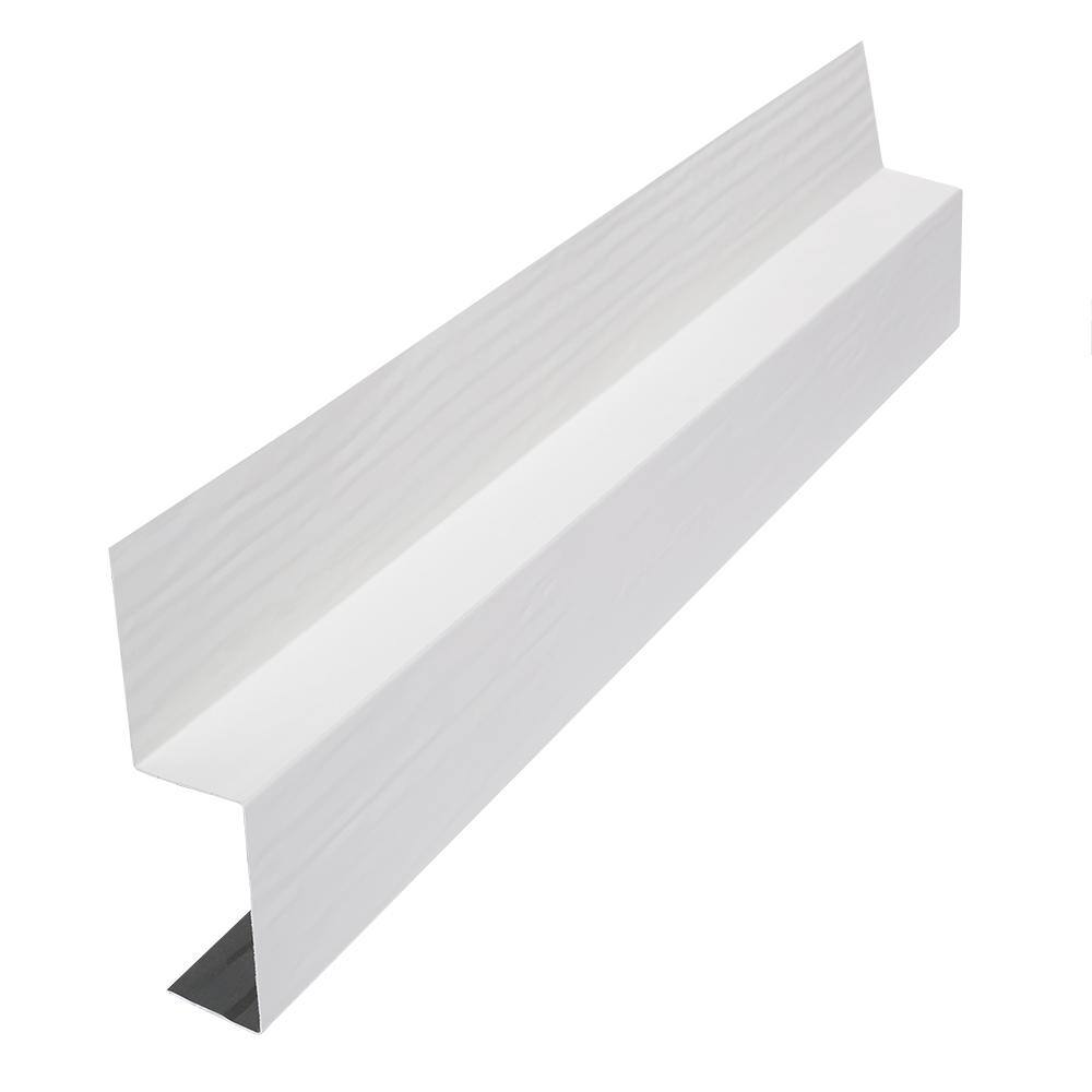 DIAMOND KOTE 1 in. x 2 in. x 10 ft. White Prefinished Woodgrain Aluminum Spacer Flashing