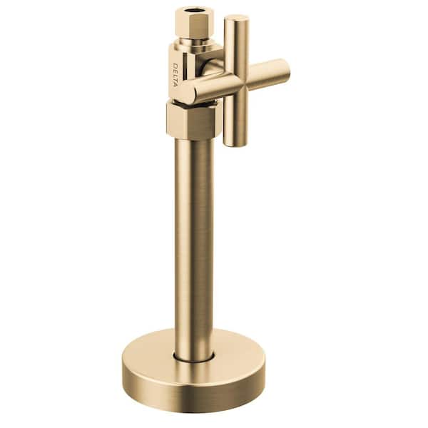 1/2 in. x 7.63 in. L Champagne Bronze Brass Straight Supply Stop Valve