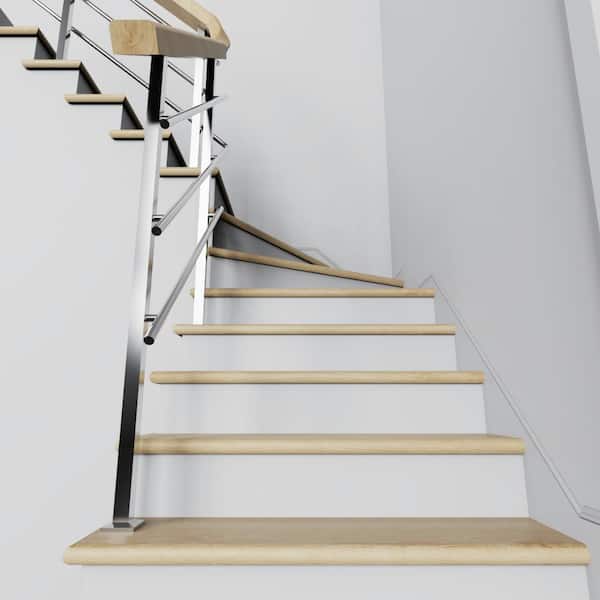 Dusk Cherry 44 mm. T x 48 in. L x 12.2 in. W Single Vinyl Stair Tread, Riser and Return Kit
