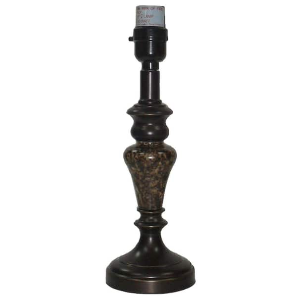 Hampton Bay Mix and Match 12.5 in. Bronze and Marble Round Accent Lamp - Title 20