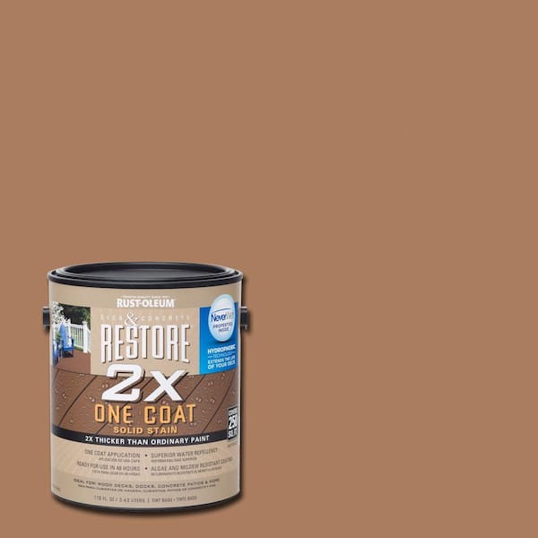Rust-Oleum Restore 1 gal. 2X Santa Fe Solid Deck Stain with NeverWet