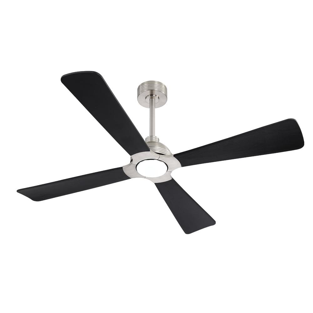 56 in. (4.6 ft.) 4 Solid Wood Blades Indoor Ceiling Fan with Integrated LED, Nickel price history on PriceWatchPro