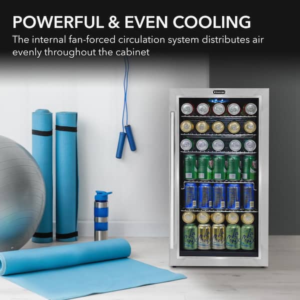 訳アリ　Whynter冷蔵庫 120缶用　BR130SB Whynter 17 in. 127 (12 oz.) Can Cooler in Black/Stainless Steel BR
