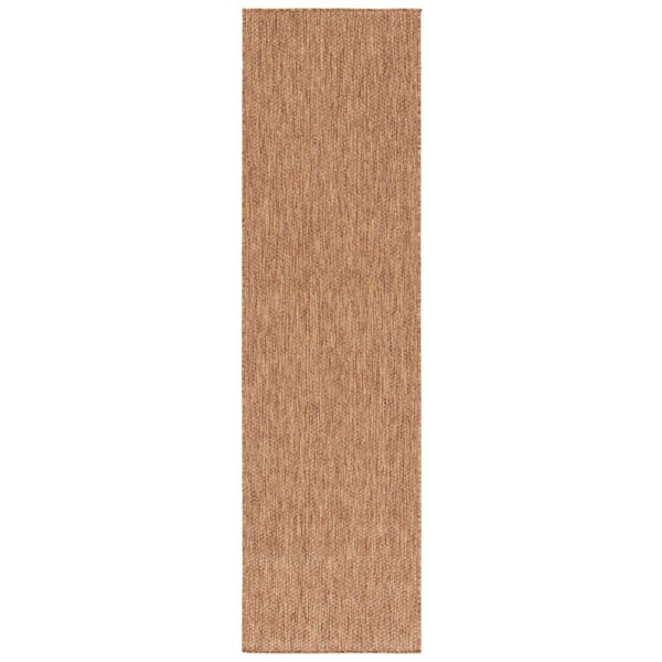 Beach House Brown 2 ft. x 8 ft. Solid Marle Indoor/Outdoor Runner Rug
