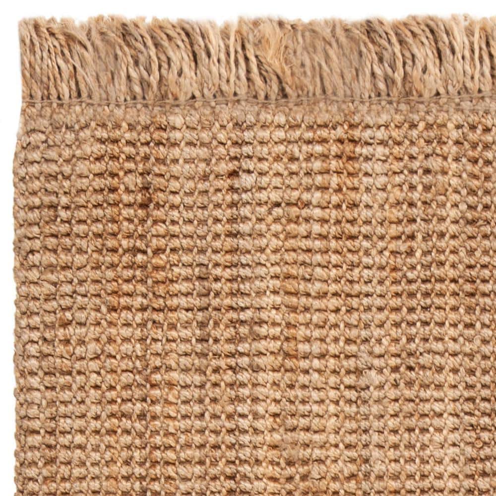 Natural Hand-Knotted Jute Rectangular 6' x 9' Area Rug