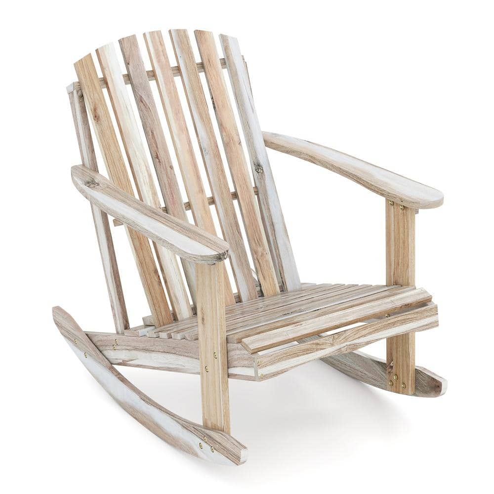 Acacia Wood Adirondack Rocking Chair with 100-Degree Fanned Back 400 lb. Capacity price history on PriceWatchPro