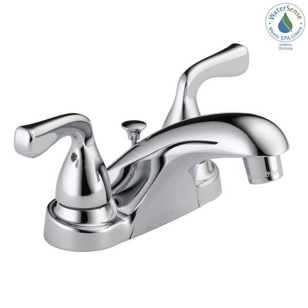 Foundations 4 in. Centerset 2-Handle Bathroom Faucet in Chrome Foundations 4 in. Centerset 2-Handle Bathroom Faucet in Chrome