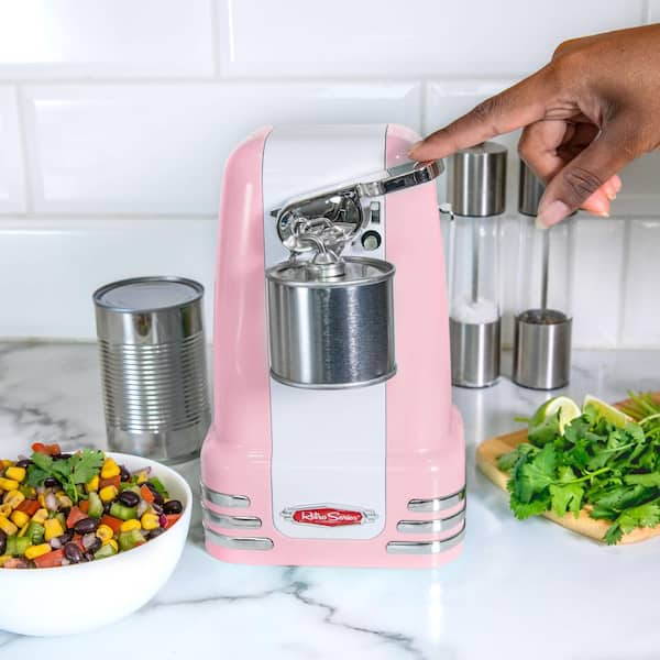 Nostalgia Electric Retro Can Opener, Pink NRCO3PK6A - The Home Depot