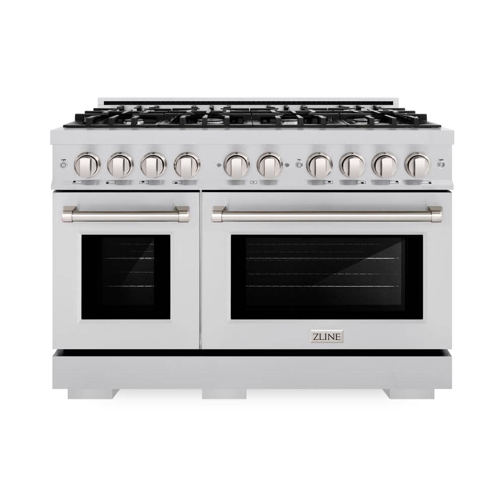 ZLINE Kitchen and Bath Select 48 in. 8-Burner Dual Fuel Range with Double Oven in Stainless Steel