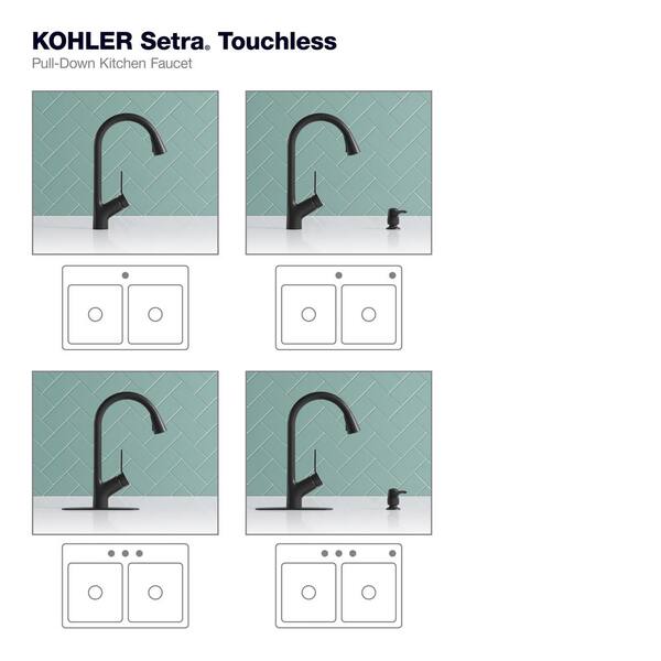 Kohler Setra Touchless popular Kitchen Faucet r22898-sd-bl