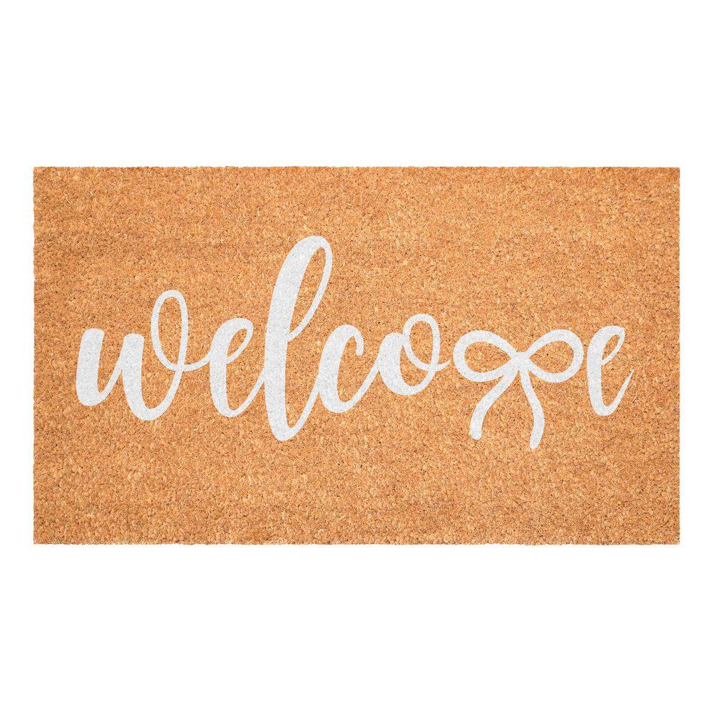 "White Welcome Bow Doormat, 24"" x 36""" price history on PriceWatchPro