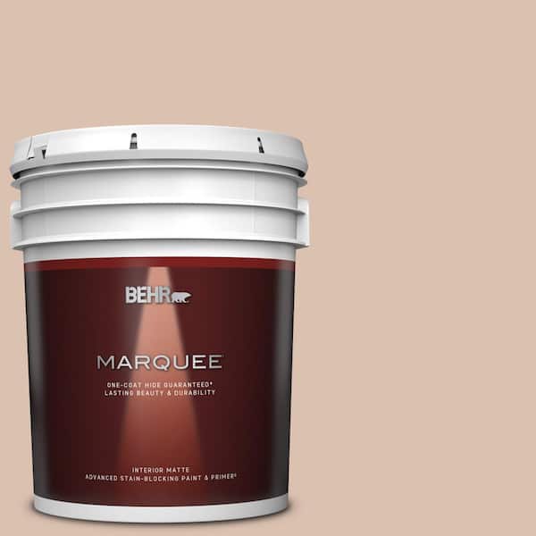 BEHR MARQUEE 5 gal. #S220-2 Artisan Tea Matte Interior Paint & Primer
