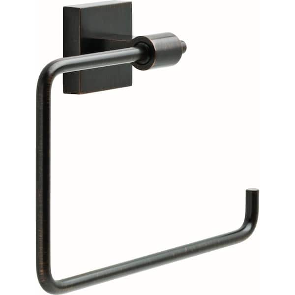 Franklin Brass Maxted Wall Mount Open Square Toilet Paper Holder Bath Hardware Accessory in Venetian Bronze