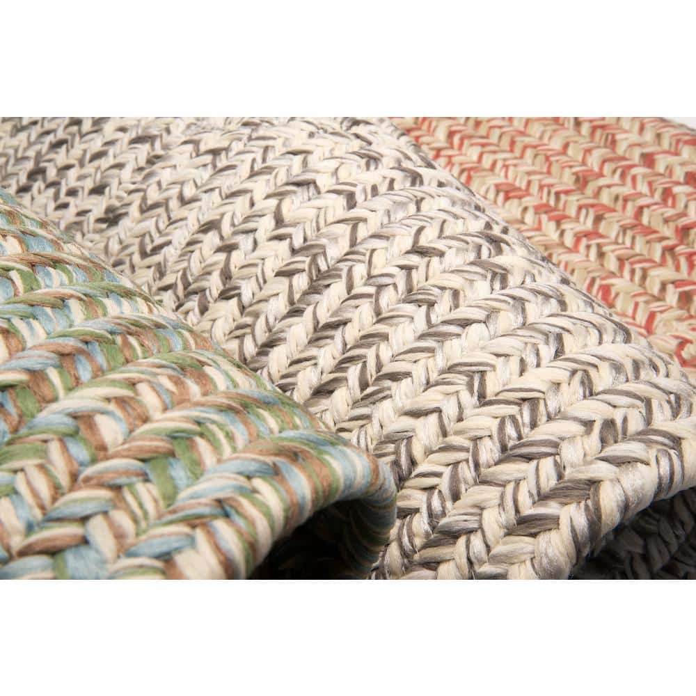 Corsica Gray Tweed 10'x13' Braided Synthetic Outdoor Rug