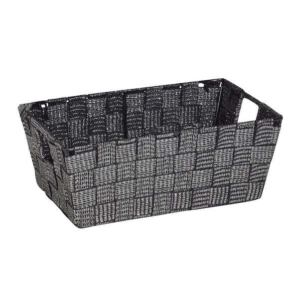 SIMPLIFY Small Lurex Striped Woven Strap Shelf Tote