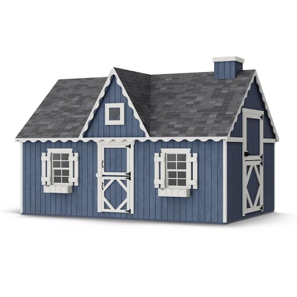 8 ft. x 12 ft. Victorian Outdoor Wood Playhouse with Floor
