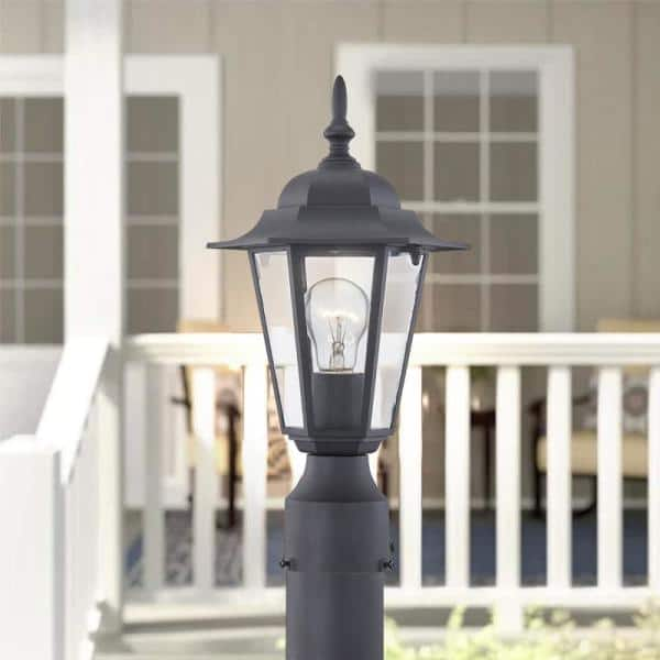 Hukoro 16.5-in Matte Black Modern/Contemporary Outdoor Light Post