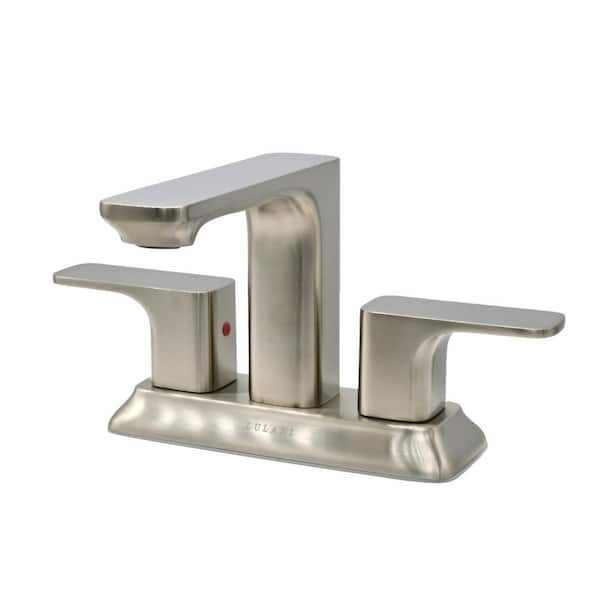 Lulani Corsica 2-Handle 4" Centerset Bathroom Faucet in Brushed Nickel