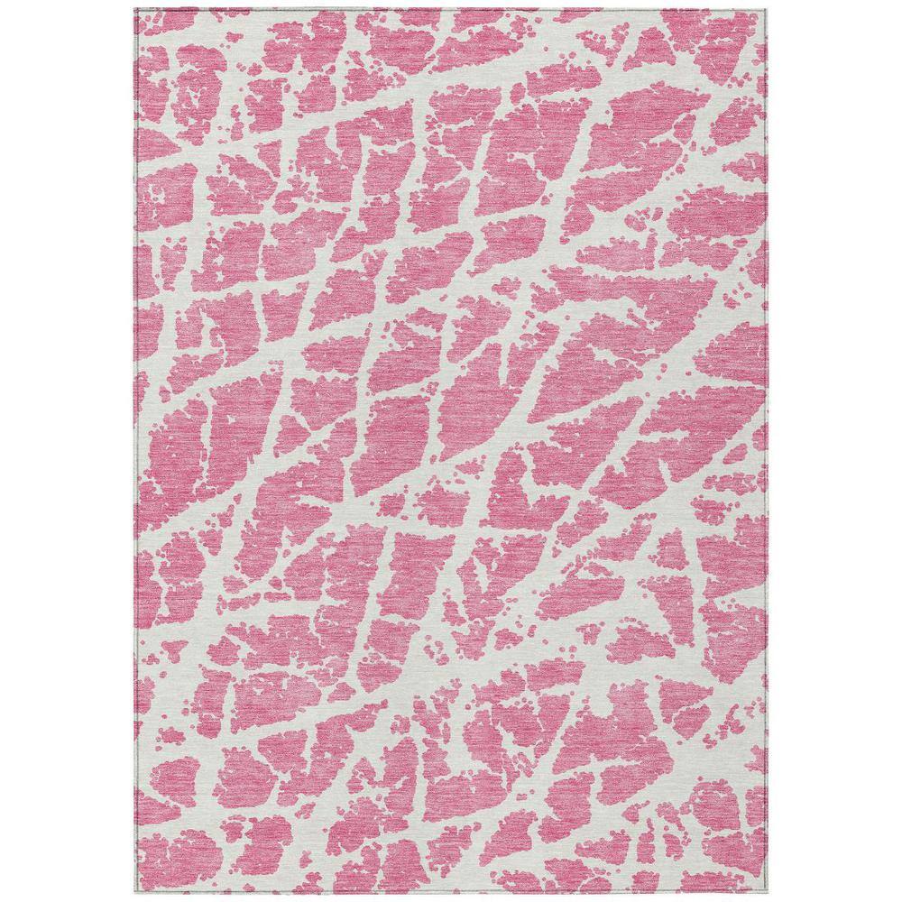 Pink and Ivory 9 ft. x 12 ft. Abstract Indoor / Outdoor Area Rug price history on PriceWatchPro